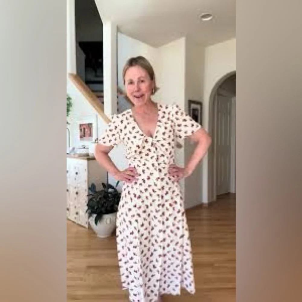 Sézane Ophelia Dress Viscose in Mindy Print FR 38 / US 6